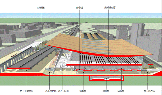 京张高铁清河站主体结构正式封顶
